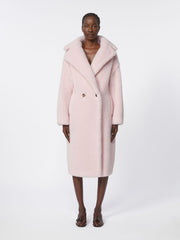 Alpaca and wool Teddy Bear Icon Coat - Pink