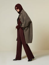 Oversized double wool coat - Turtledove