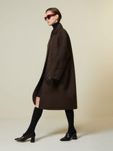 Wool and·mohair cocoon coat - Brown