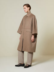 Double cashmere cape coat - Turtledove