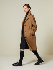 Masculine·cashmere coat - Camel