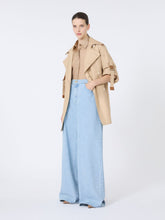 Double-breasted water-repellent gabardine trench coat - Sand