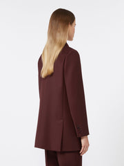 - Double-breasted wool blazer - Cherry