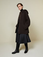 Pure cashmere double fabric sweatshirt coat - Brown