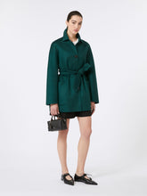 Short pure cashmere coat - Dark green