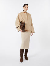 Cashmere camel and wool bomber jacket - Beige
