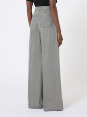 Denim wide-leg trousers - Black