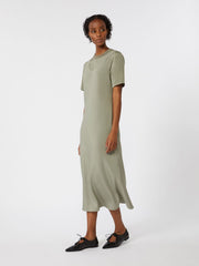 Crêpe de Chine dress - Sage green
