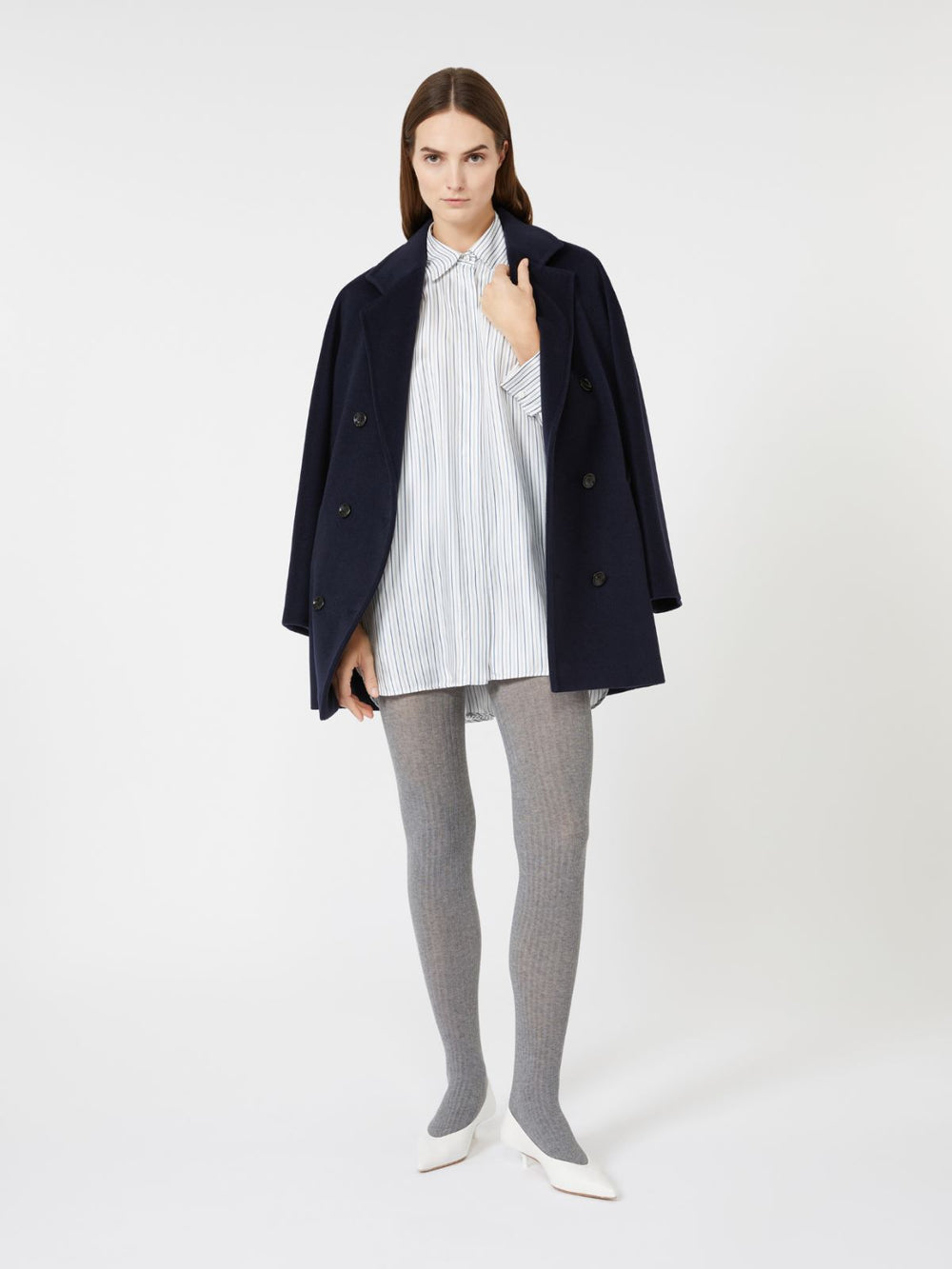 Short printed-silk shirt dress - Silk