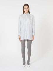 Short printed-silk shirt dress - Silk