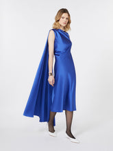Silk satin cocktail dress - Cornflower blue