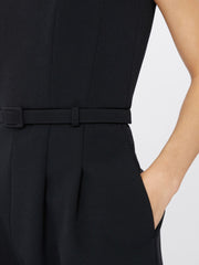 Bonded sable jumpsuit - Black