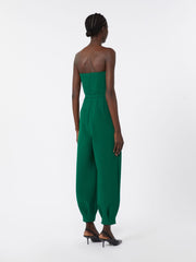 Bonded sable jumpsuit - Emerald