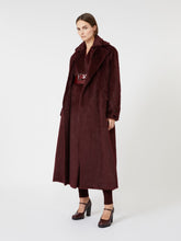 Sleeveless wool and alpaca coat - Cherry