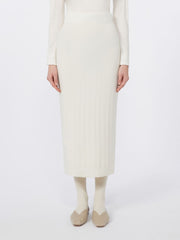 Cashmere yarn skirt - White