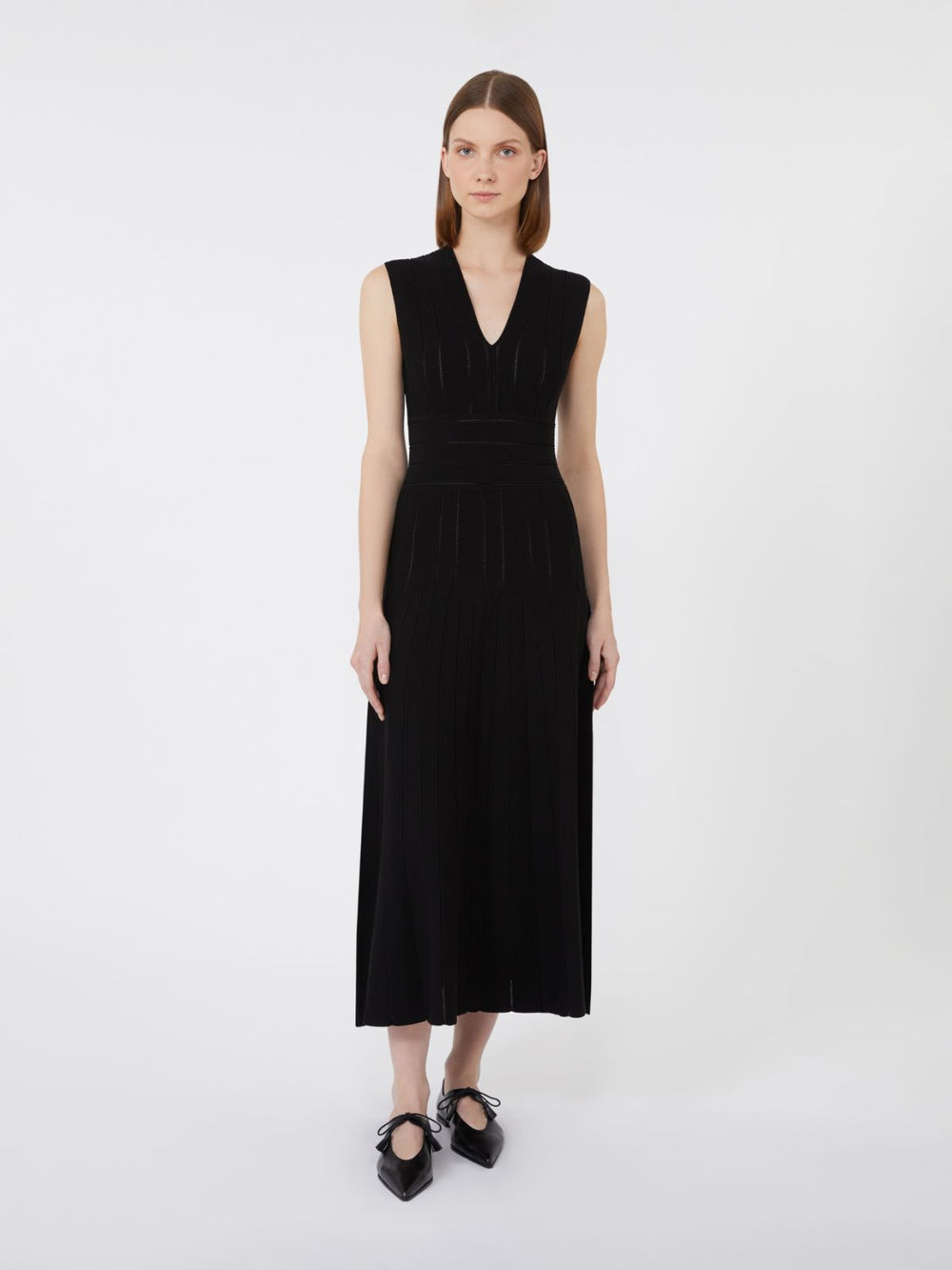 Viscose yarn dress - Black