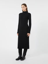 Wool and cashmere slim-fit dress - Black