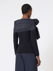 Bow-detail wool sweater - Ultramarine