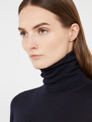 Wool knit turtleneck jumper - Ultramarine