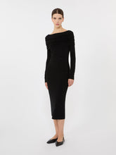 Wool yarn dress - Black
