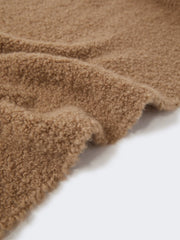 Bouclé silk and camel scarf - Camel