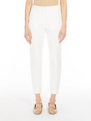 Viscose jersey trousers - White