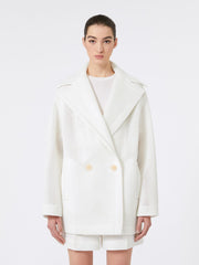 Short Teddy Bear icon coat - White