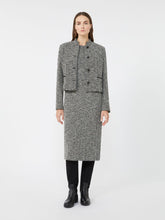 Bouclé jersey cropped jacket - Black