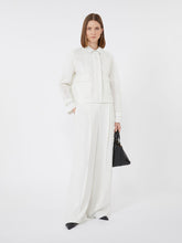 Boxy jacket in technical mesh - White