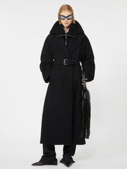 Double-sided pure wool coat - Black