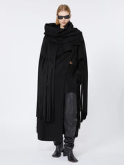 Double-faced pure wool trench coat - RUNWAY - Black