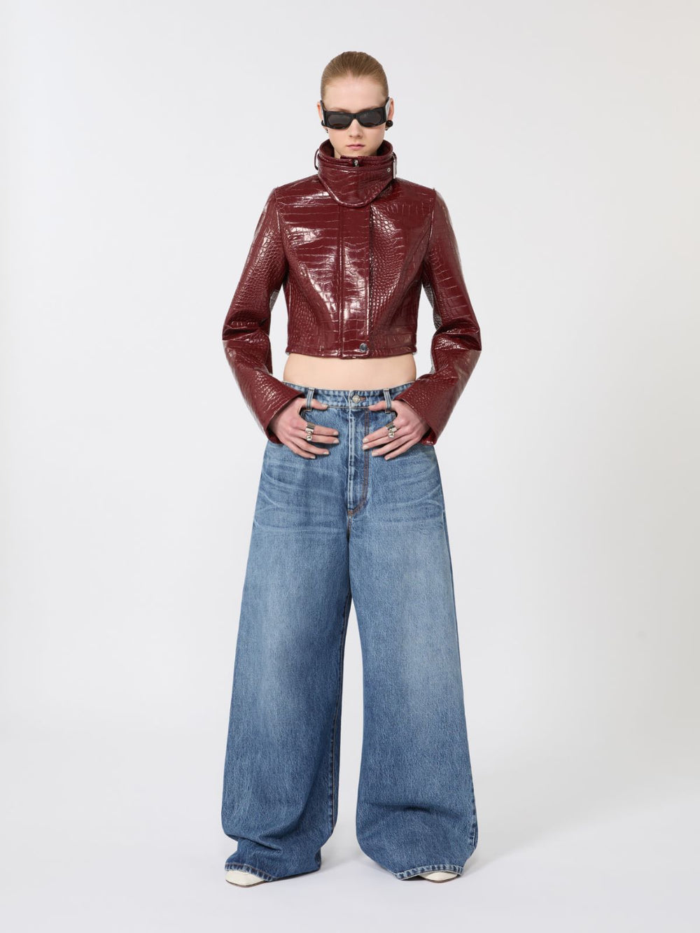 Oversized low-waisted jeans - Midnightblue