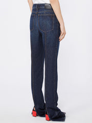Low-waisted flared jeans - Midnightblue