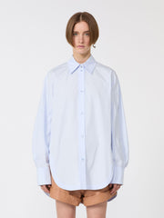 Poplin kimono-style tunic - Avio