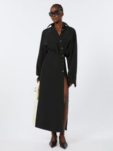 Asymmetrical shirt dress - Black