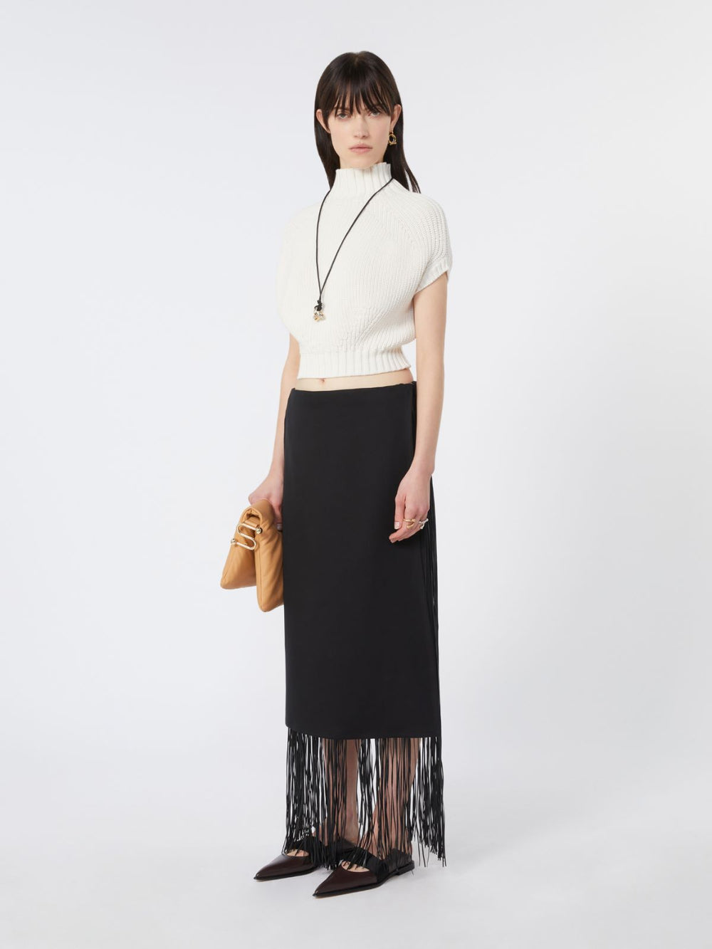 Balloon-Shaped Cotton Jumper - Ivory