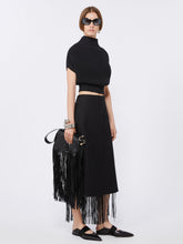 Balloon-Shaped Cotton Jumper - Black