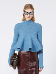 Babydoll Wool Sweater - Light blue