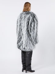 Oversized two-tone jacket - RUNWAY - Black