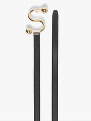 Sportmax monogram belt with buckle - Black