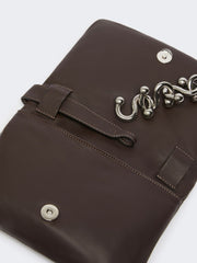 Padded nappa-leather mini Soffy Bag - Cocoa