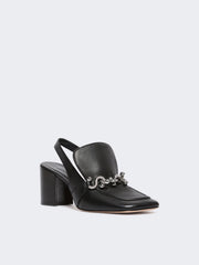Nappa leather slingbacks - Black