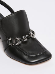 Nappa leather slingbacks - Black