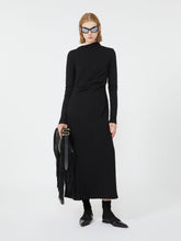 Long jersey dress - Black