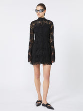 Short floral macramé dress - KLEPSYDRA CAPSULE - Black