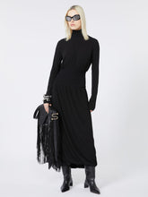 Knitted-insert dress - Black