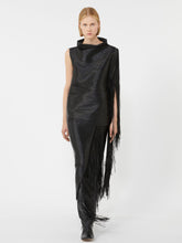 Midi skirt with fringes - RUNWAY - Black
