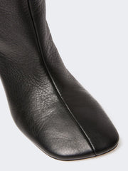 Thigh-high calfskin boots - RUNWAY - Black