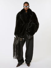 Belted heavy jacket - Black