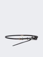 Natural leather belt - Black